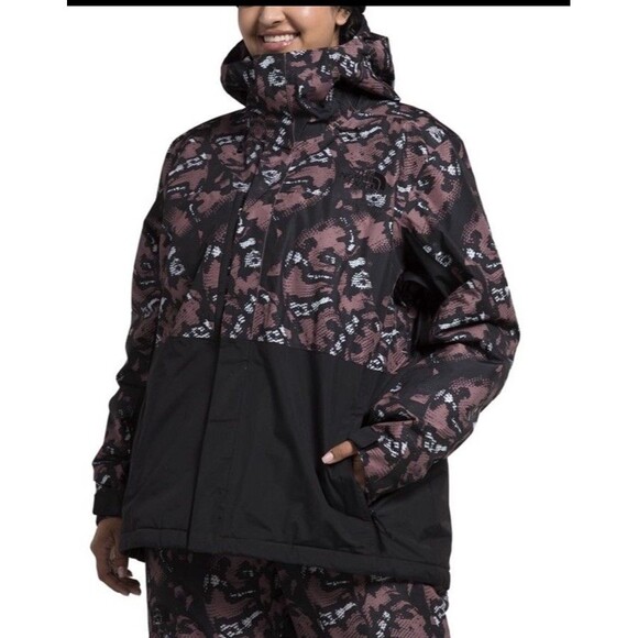 The North Face Freedom Insulated Jacket Women 2X Fawn Grey Snake Print New $320 - Picture 1 of 16
